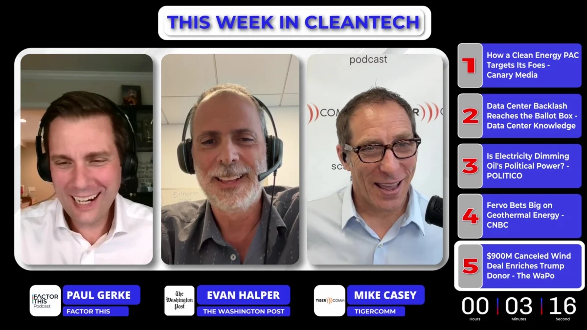 Why is a Trump donor profiting from offshore wind cancellations? — This Week in Cleantech