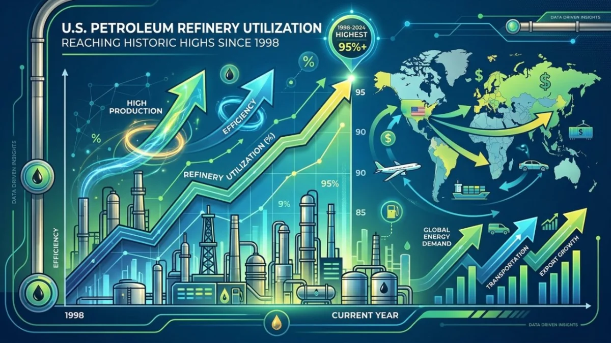 U.S. Refineries Hit Highest Utilization Rates Since 1998 Amid Global Demand